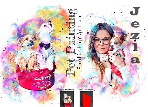 Pet Painting Photoshop Action - 6678894