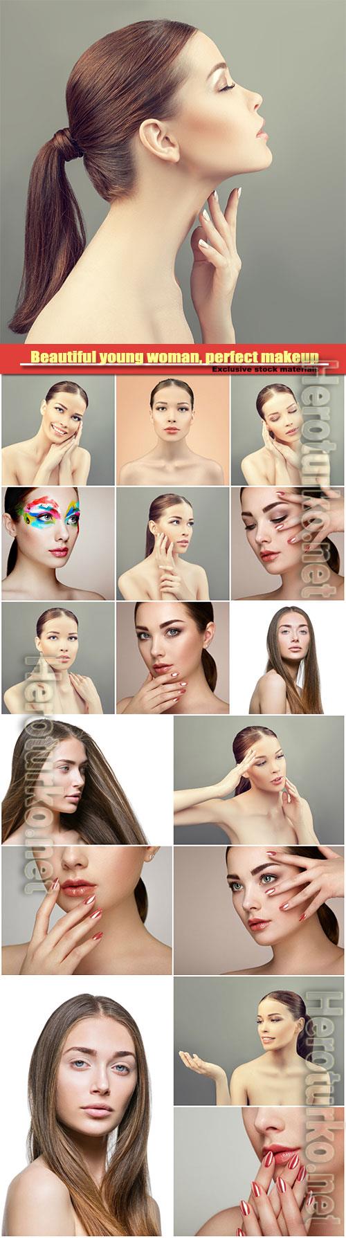 Beautiful girls with well-groomed skin Beautiful girls with well-groomed skin