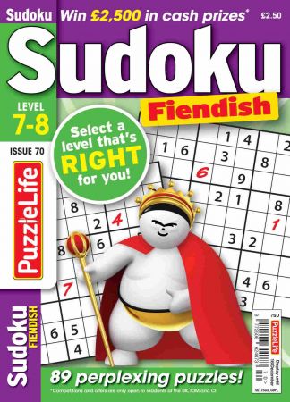 PuzzleLife Sudoku Fiendish 7 8   Issue 70, 2021
