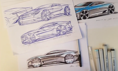 Skillshare - Kai F-How To Sketch, Draw, Design Cars Like a Pro  Marker Renders