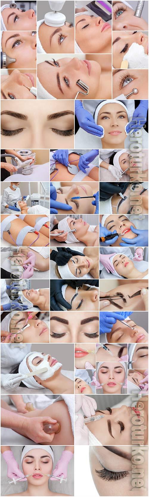 Girl on cosmetic procedures stock photo Girl on cosmetic procedures stock photo