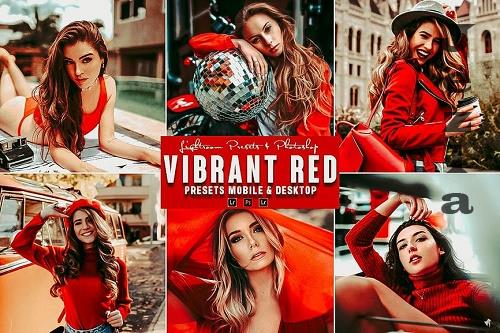 Vibrant Red Photoshop Action & Lightrom Presets