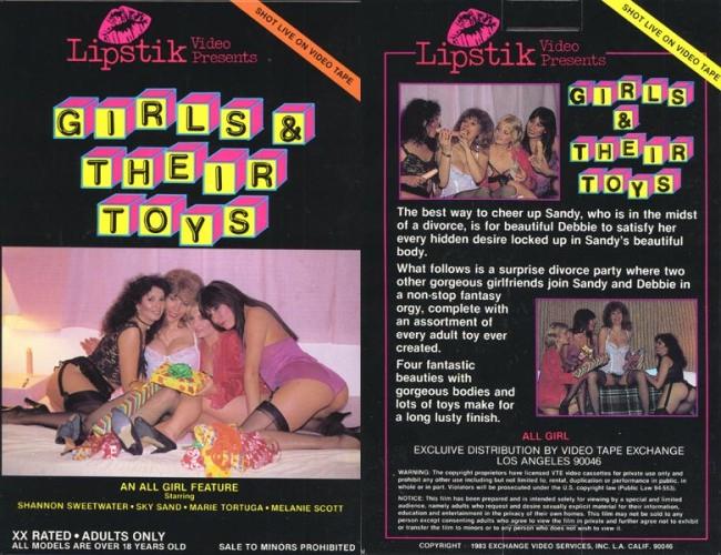Girls And Their Toys / Девочки и их игрушки (Lipstick video) [1983 г., Classic, All-Girls, Lesbian, VHSRip] (Maria Tortuga, Melanie Scott, Shannon Sweetwater, Sky Sand)