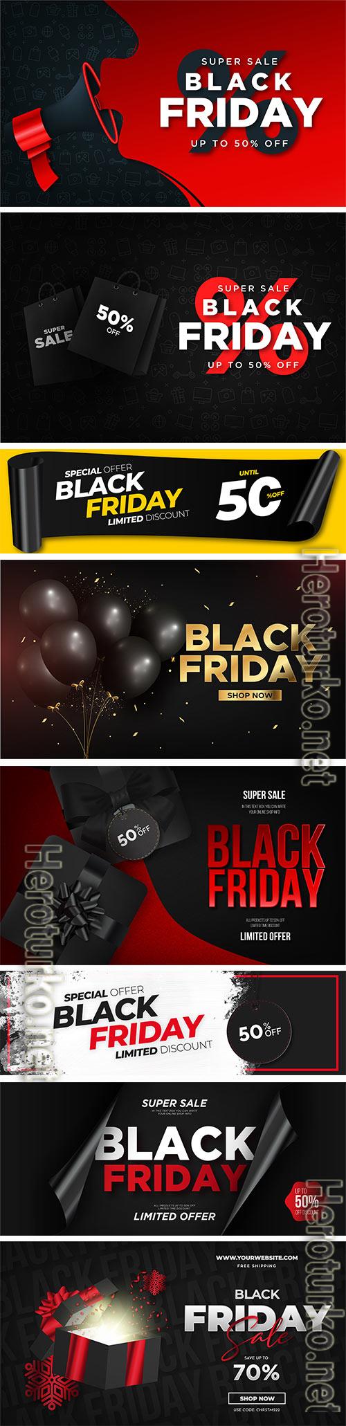 Black friday sale with 3d vector realistic elemens Black friday sale with 3d vector realistic elemens