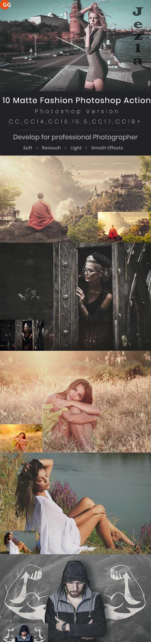 10 Matte Fashion Photoshop Action - 21896310