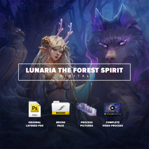 Gumroad – Dzikawa – Lunaria the Forest Spirit Digital Package