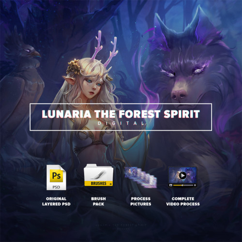 Gumroad - Dzikawa - Lunaria the Forest Spirit Digital Package