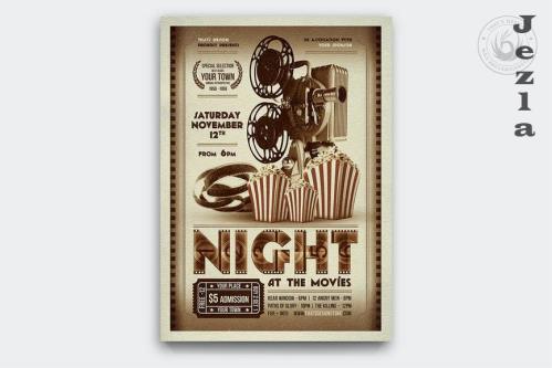 Night at the Movies Flyer Template - 155632