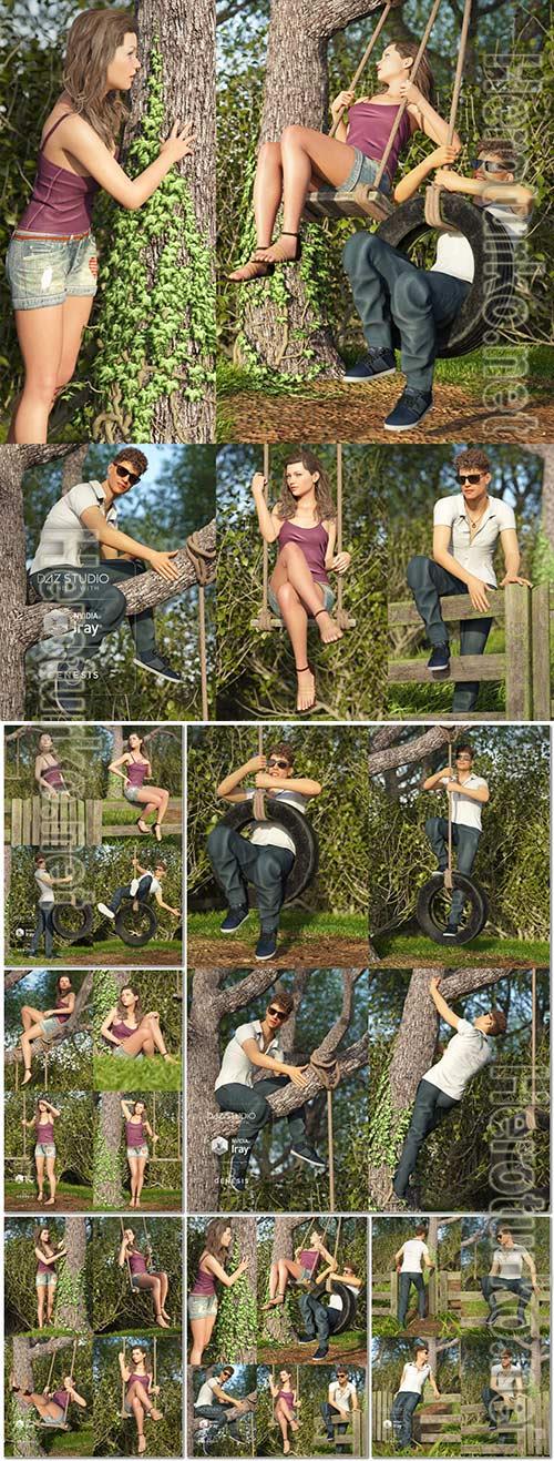 Tree and Swing Scene for Genesis 8 Tree and Swing Scene for Genesis 8