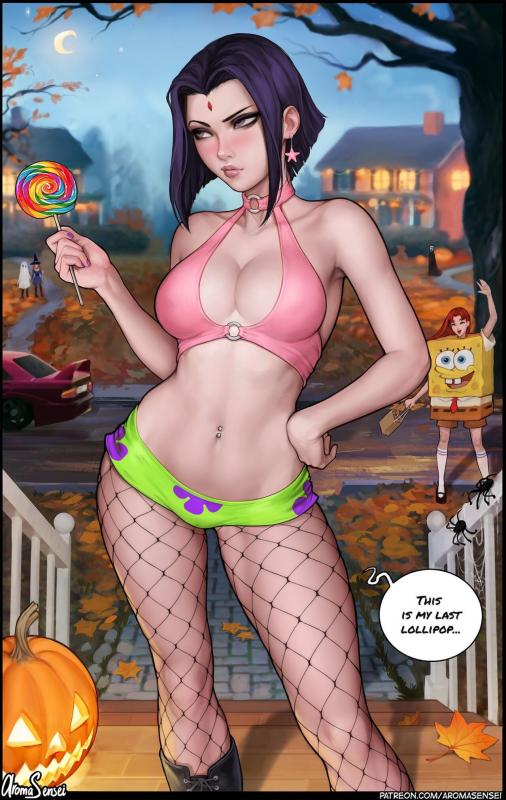 Aroma Sensei - Raven in Patrick's costume! Porn Comic