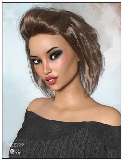 RHIO HAIR FOR GENESIS 3 FEMALE(S) AND GENESIS 2 FEMALE(S)