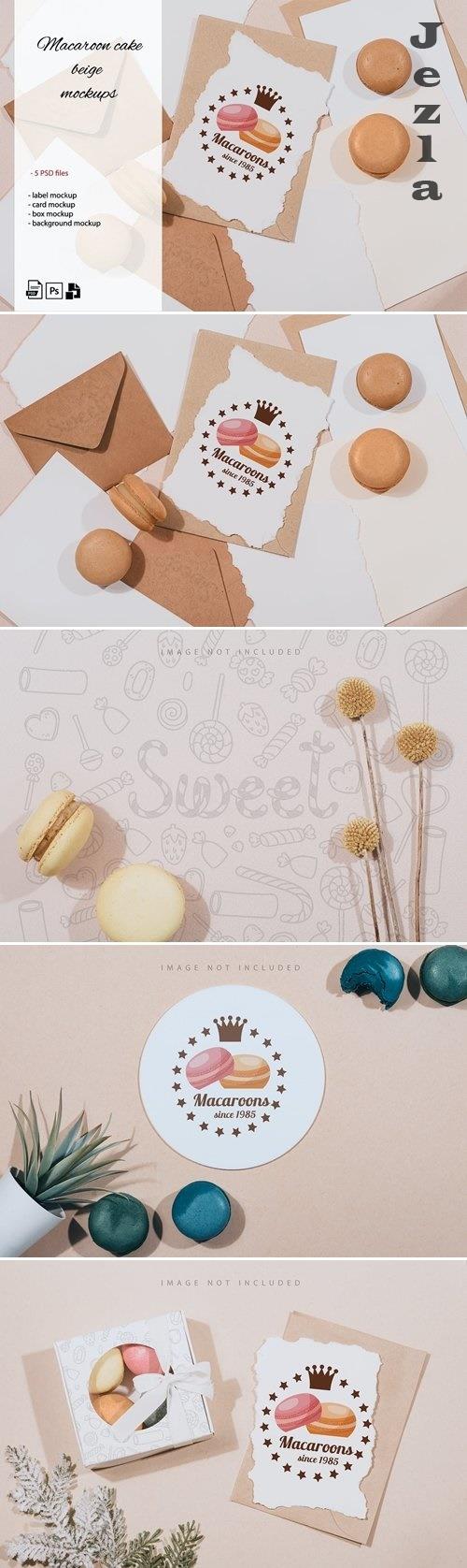 French Macarons beige mockup - 6679646