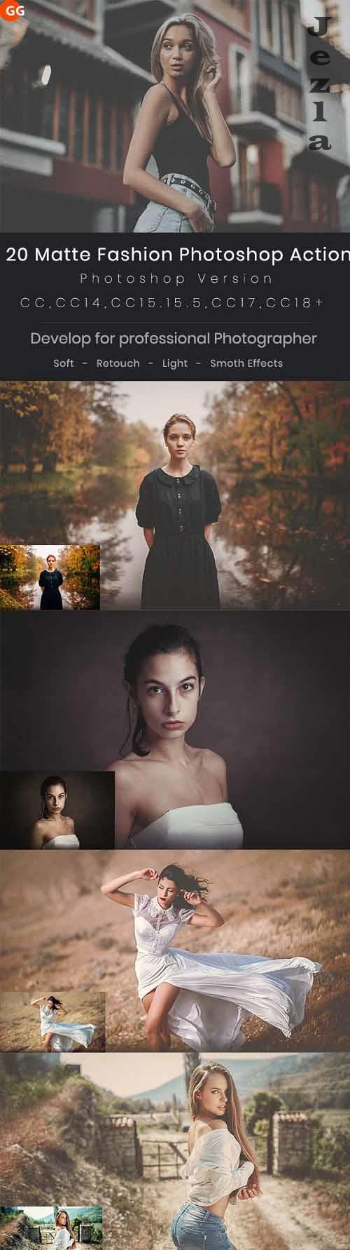 20 Matte Fashion Photoshop Action - 21853345