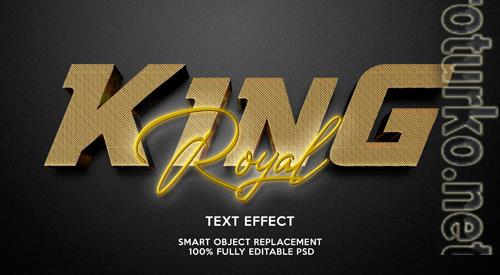 King royal text effect template psd
