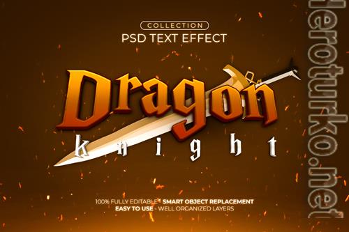 Dragon knight custom text effect psd