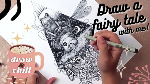 Gio Vescovi - Intuitive Drawing Illustrate Your Own Ink Fairy Tale
