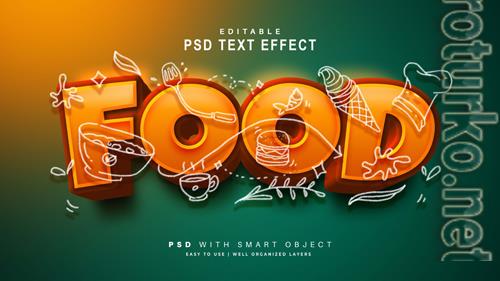 Food Text Effect Psd
