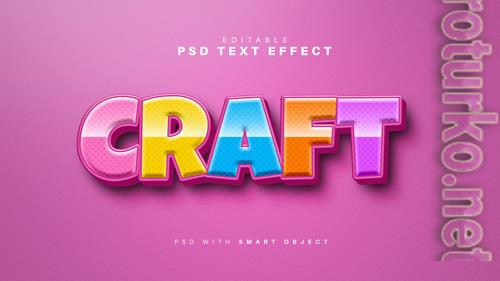 Craft Text Effect Psd