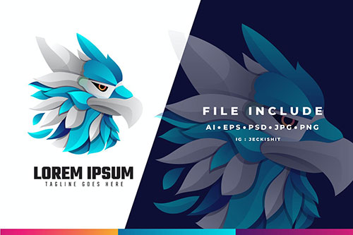 Eagle Gradient Logo Template