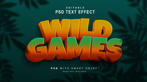 Games Text Effect Psd