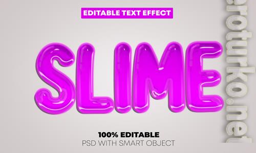 Slime text effect styles premium psd