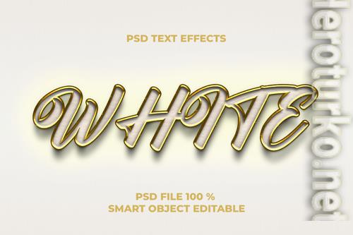 Text effects white template premium psd Text effects white template premium psd