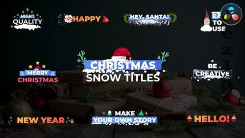Christmas Snow Titles | DaVinci Resolve - 34979129