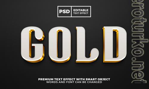 White gold elegant luxury 3d editable text effect premium psd