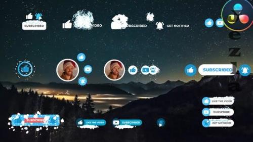Social Media Snow Subscribers | DaVinci Resolve - 34991012