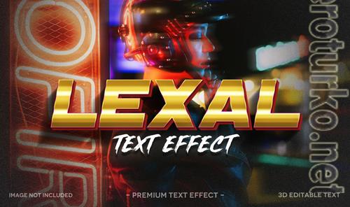 Lexal 3d text effect mockup template premium psd
