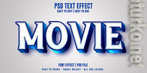 Movie text effect style premium psd Movie text effect style premium psd