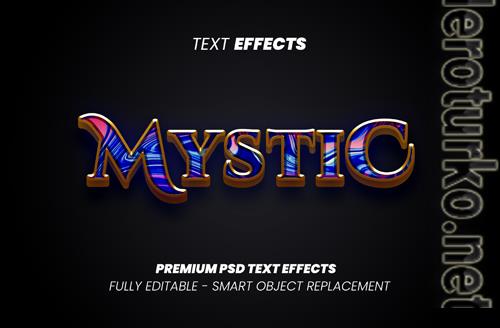 Mystic text style effect premium psd premium psd
