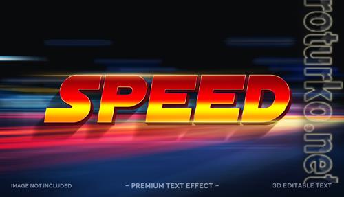 Speed 3d text effect mockup template premium psd