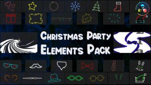 Christmas Party Elements Pack | DaVinci Resolve - 34974326
