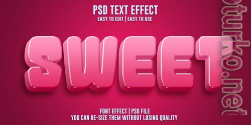 Sweet text effect style premium psd Sweet text effect style premium psd
