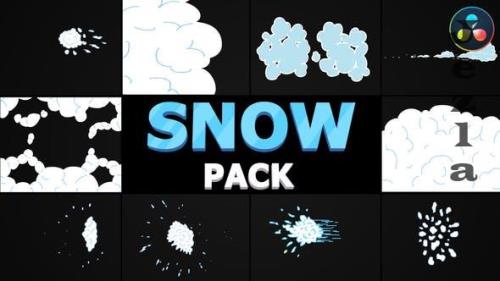 2D Cartoon Snow | DaVinci Resolve - 34972976