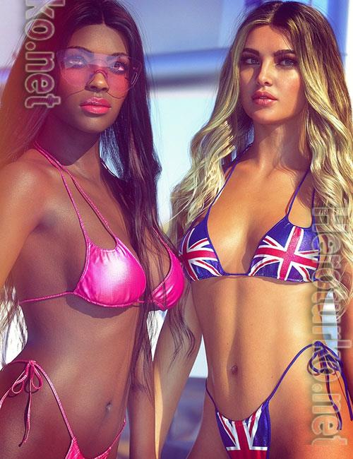 Yacht String Bikini for Genesis 8 and 8.1 Females Yacht String Bikini for Genesis 8 and 8.1 Females