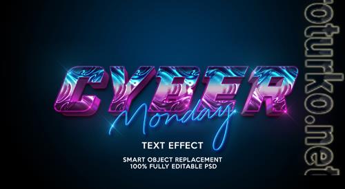 Cyber monday text effect template psd Cyber monday text effect template psd