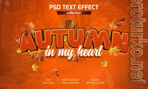 Autumn movie tittle text effect psd