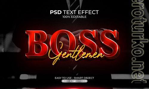 Boss gentlement text effect psd