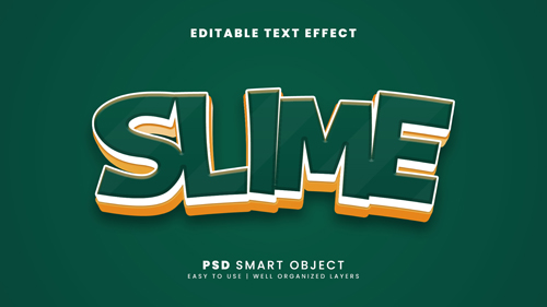 Slime editable text effect psd