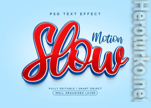 3d style slow text effect psd