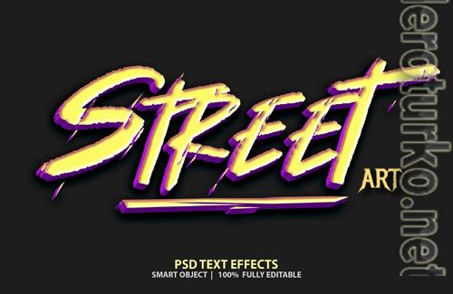 Street art psd editable text effect psd