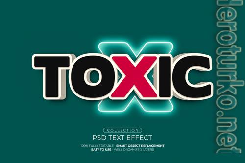 Toxic custom text effect psd