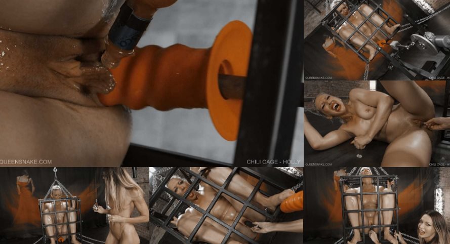[QueenSnake.com] Chili Cage - Holly [25.09.2021 г., BDSM, Hot Pepper Sauce, Chili, Pussy Torment, Cage, Ice, Fucking Machine, Vibe, Orgasm, Lezdom, 1080p]