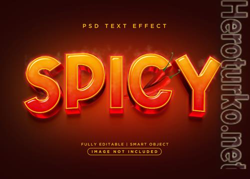 3d style spicy text effect psd