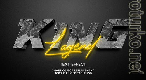 King lagend text effect template psd King lagend text effect template psd