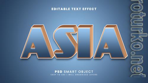 Asia editable text effect 3d template psd