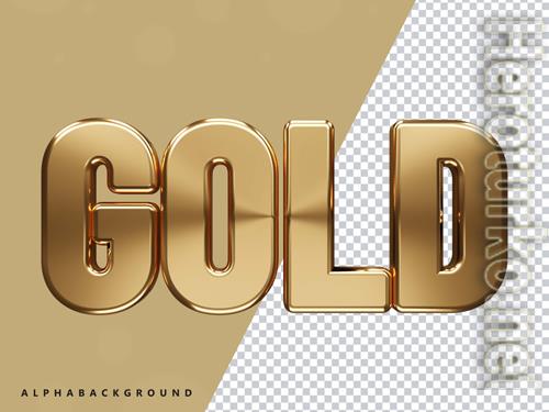 Gold text effect 3d psd