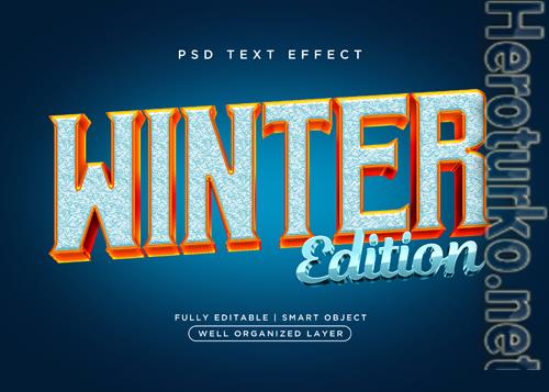 3d style winter text effect psd 3d style winter text effect psd